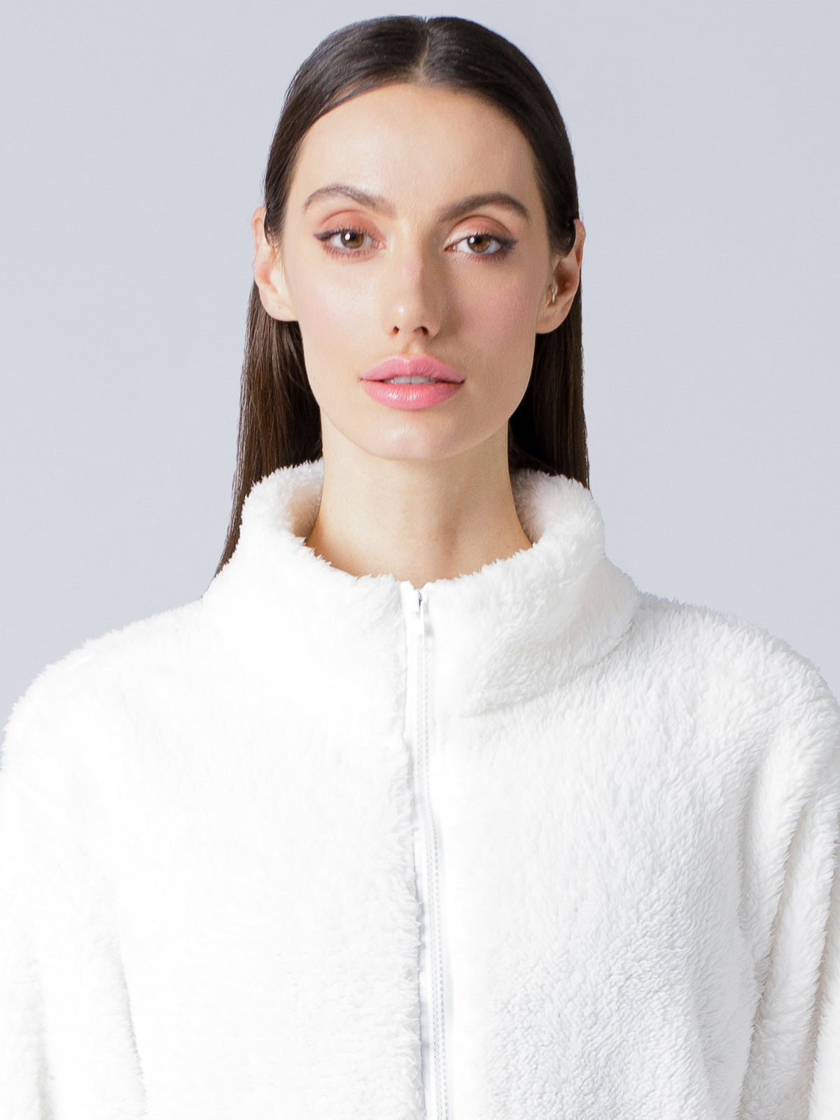 WARM HUGS FLEECE JACKET, CREAM