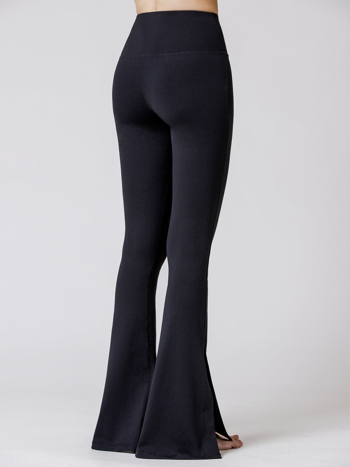 SIDE SLIT HIGH WAIST FLARE PANTS