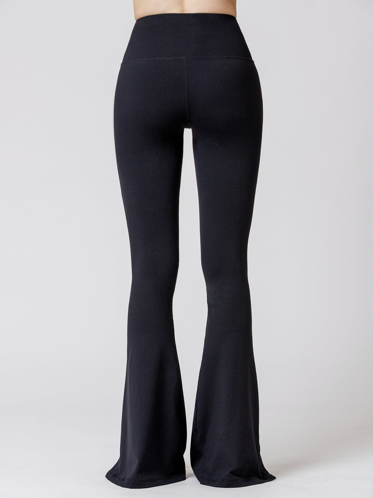 SIDE SLIT HIGH WAIST FLARE PANTS