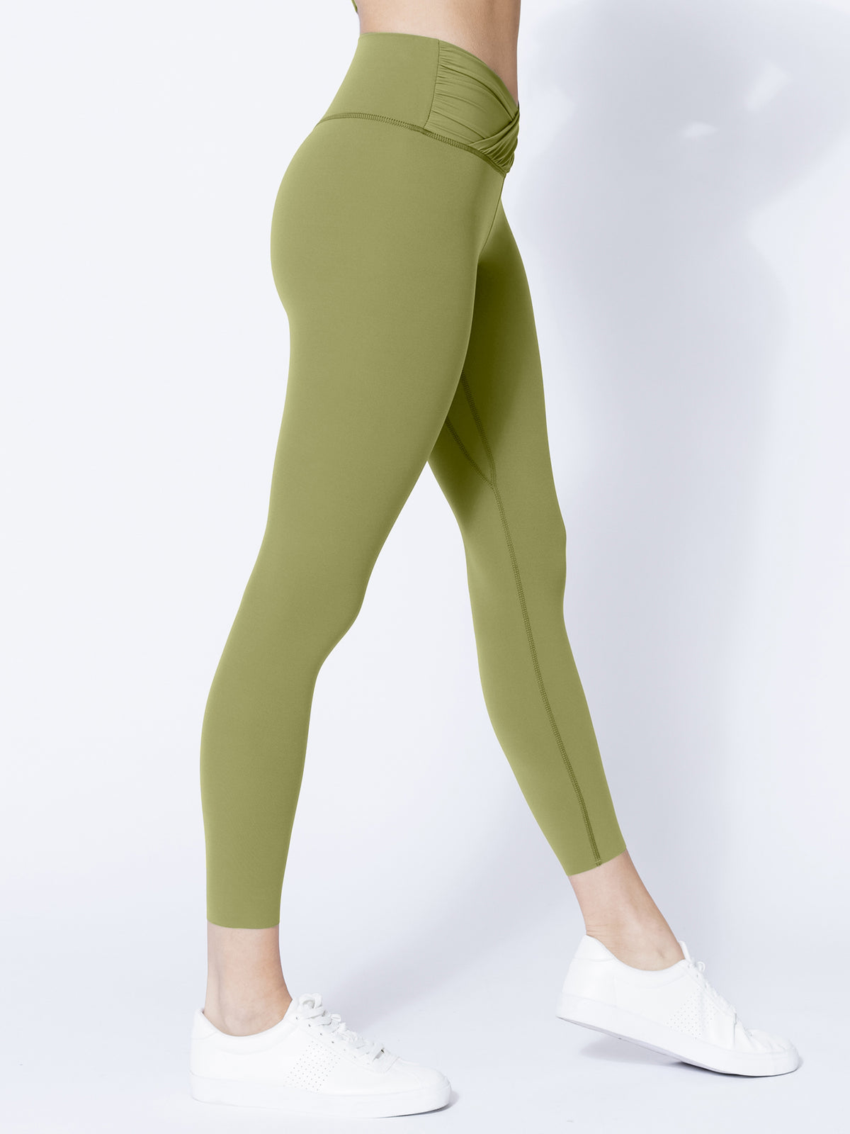 NUDE WRAP ANKLE CROPS, SAFFRON