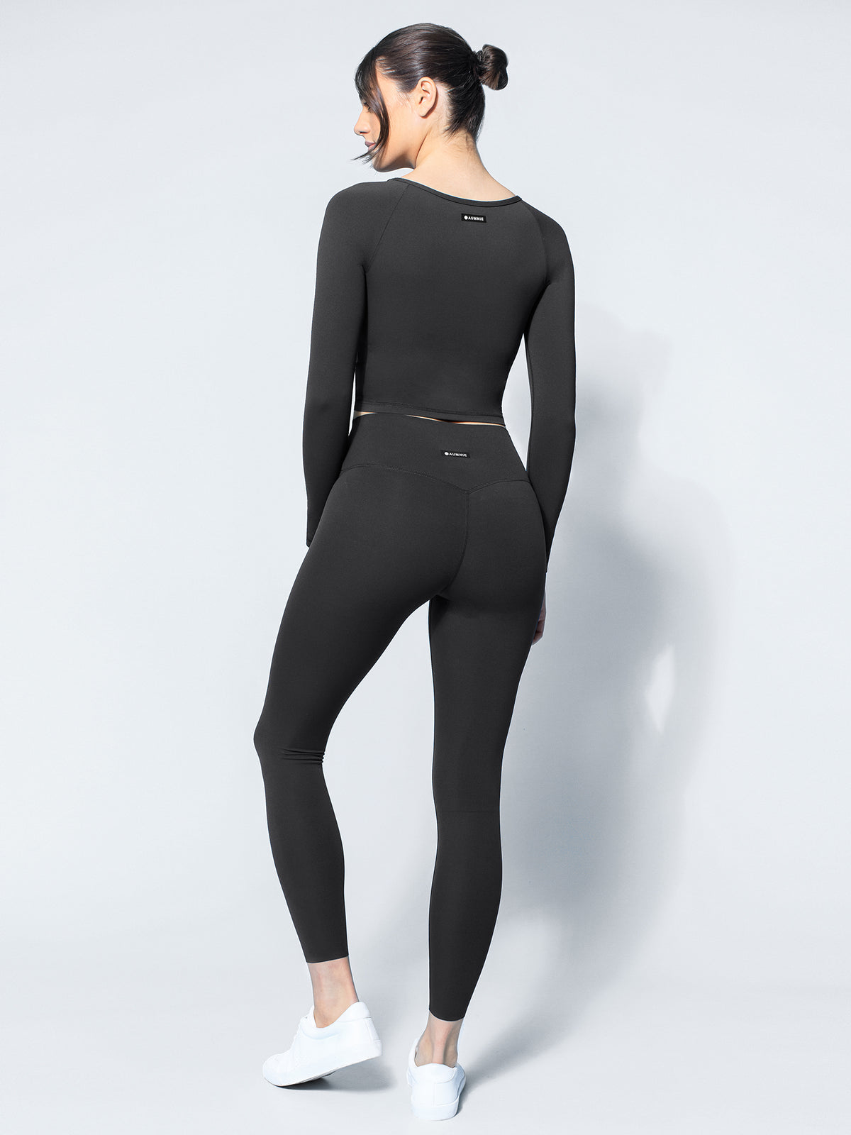 NUDE FRONT WRAP LONG SLEEVE TEE, LIMESTONE