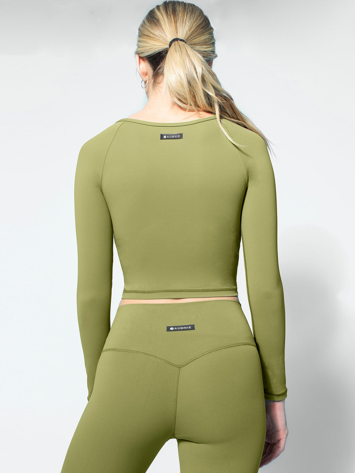 NUDE FRONT WRAP LONG SLEEVE TEE, SAFFRON