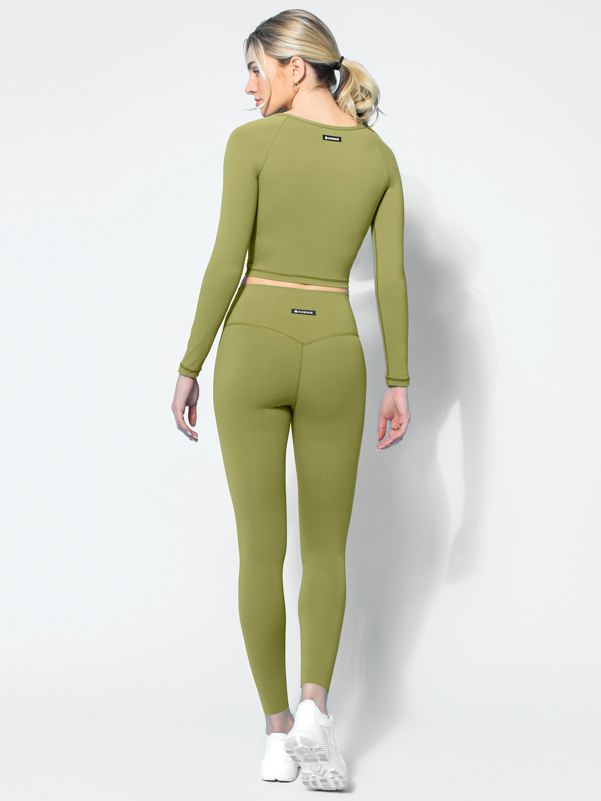 NUDE FRONT WRAP LONG SLEEVE TEE, SAFFRON