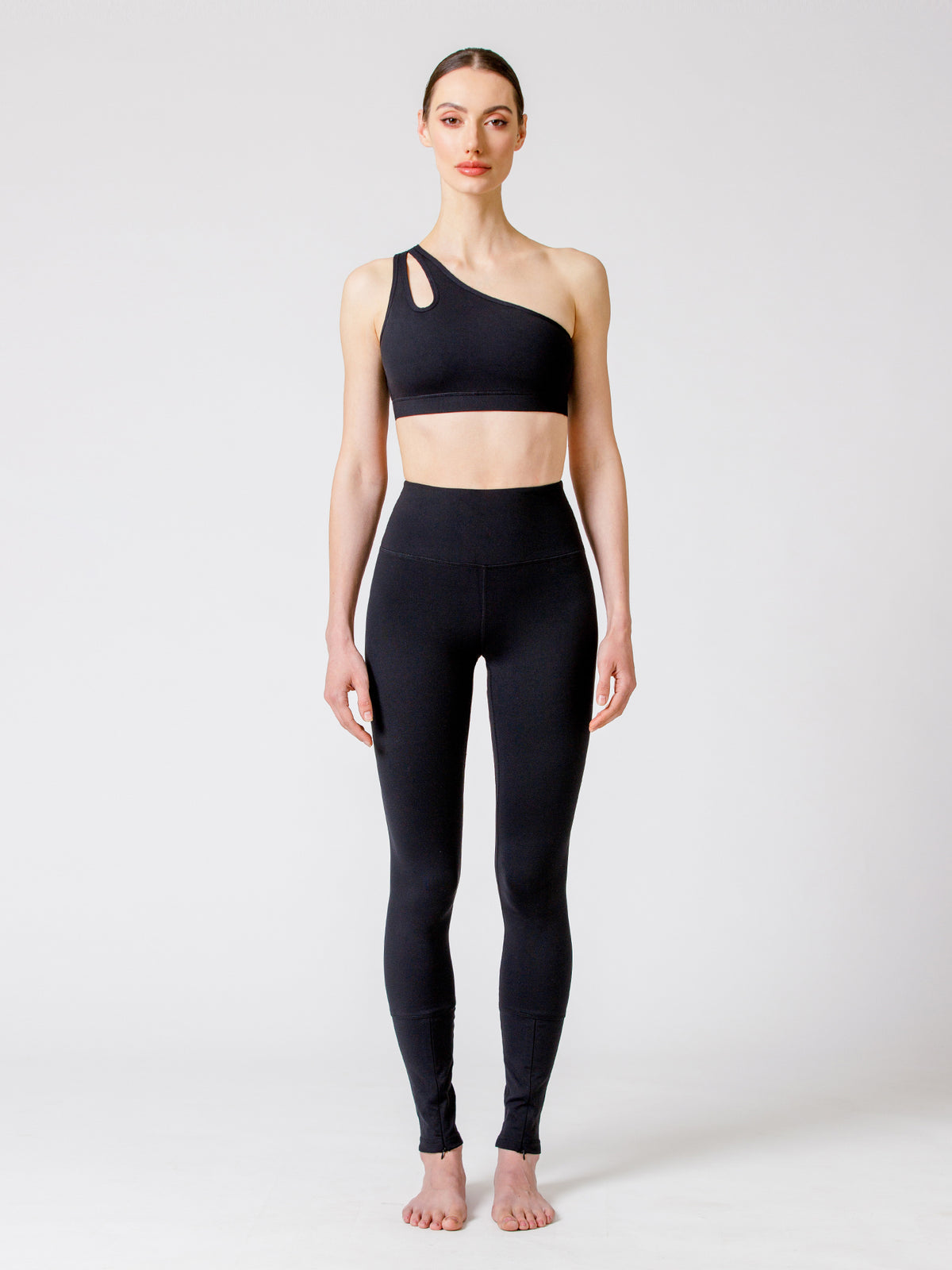 UNION FRONT ZIP PANTS, BLACK