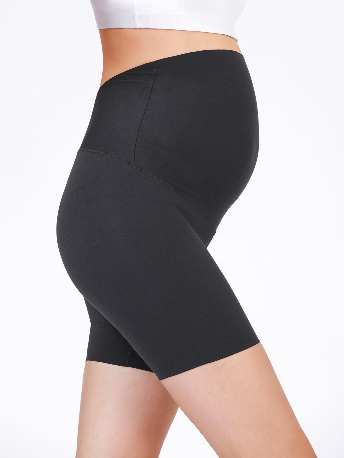 OVER THE BUMP MATERNITY NUDE SHAPE 6" SHORTS
