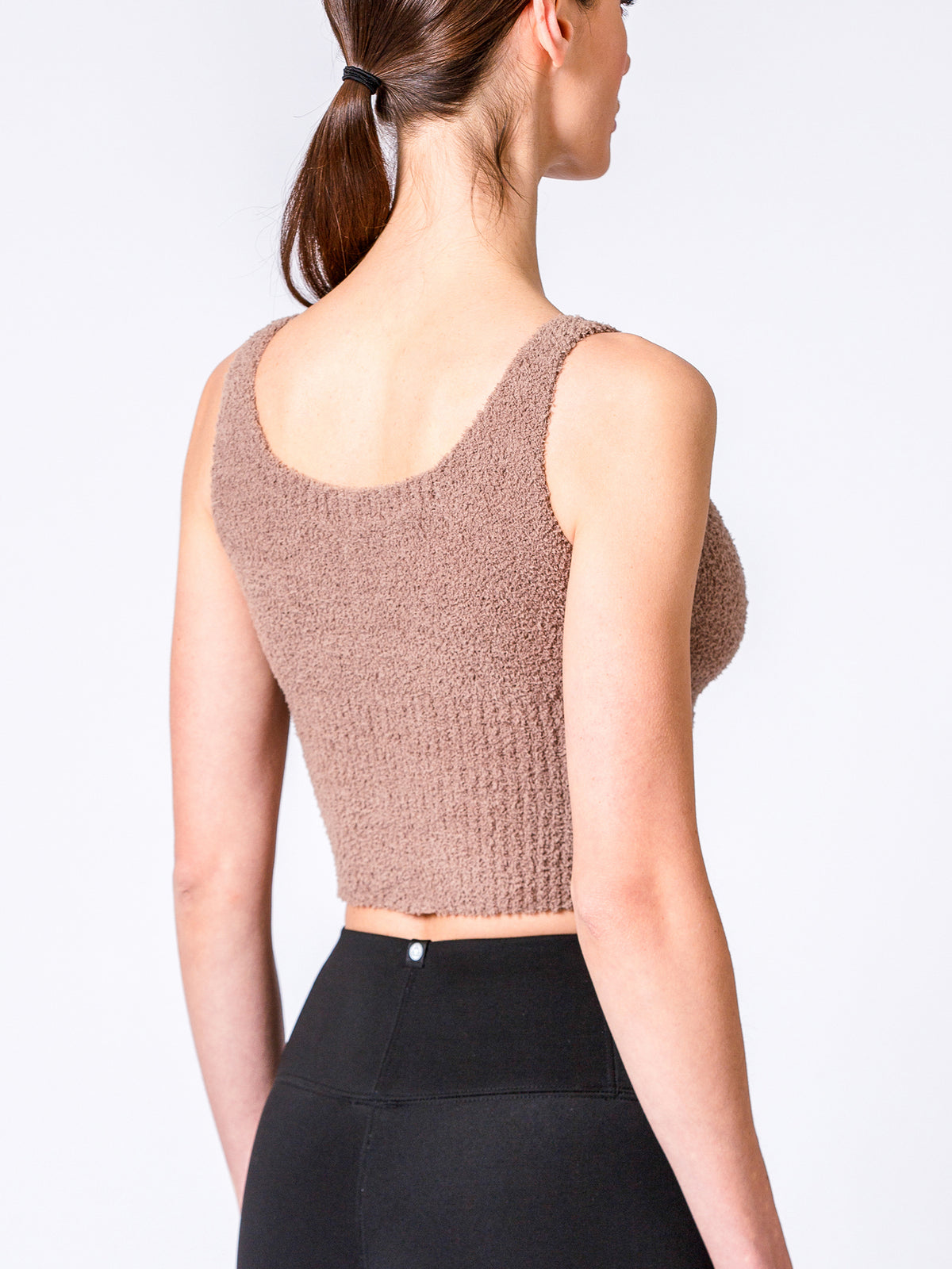 VEGAN WOOL TEDDY TANK, MOCHA