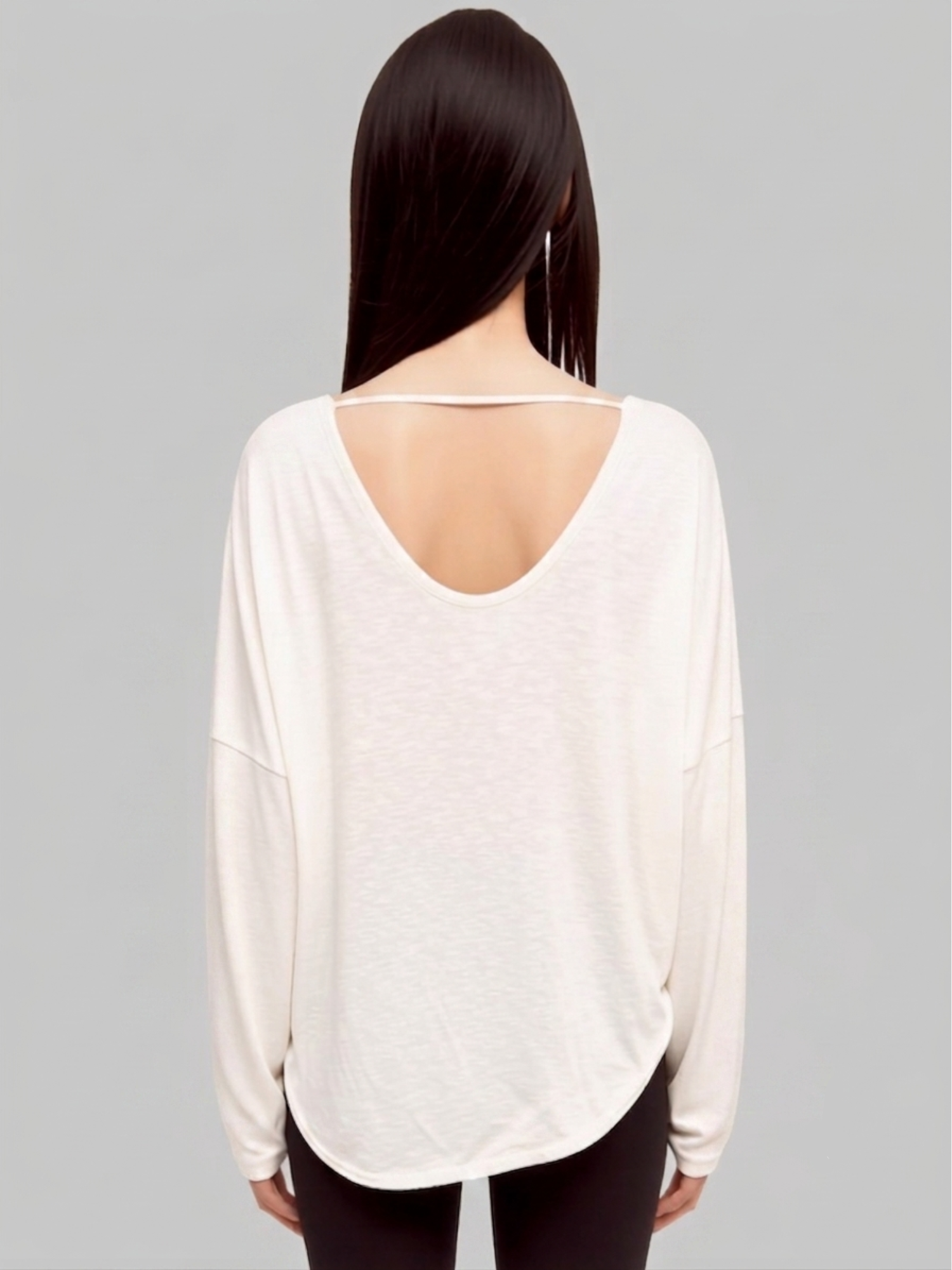 ELEGANCE SIDE SPLIT TEE, WHITE
