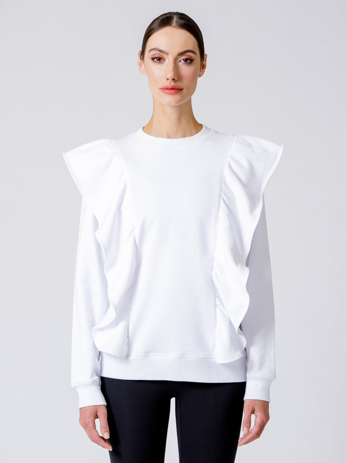 EMPOWER RUFFLED SWEATSHIRT