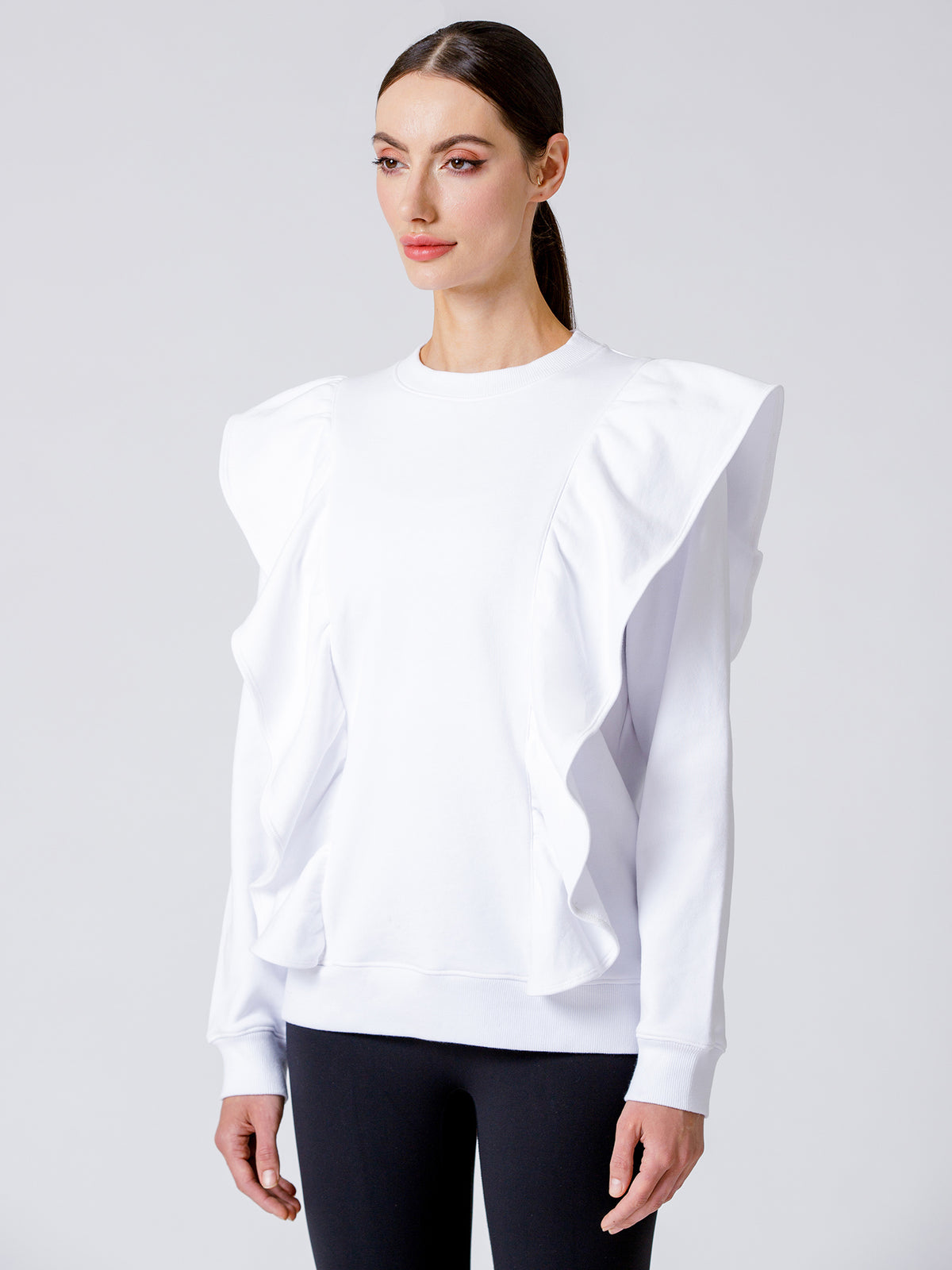 EMPOWER RUFFLED SWEATSHIRT