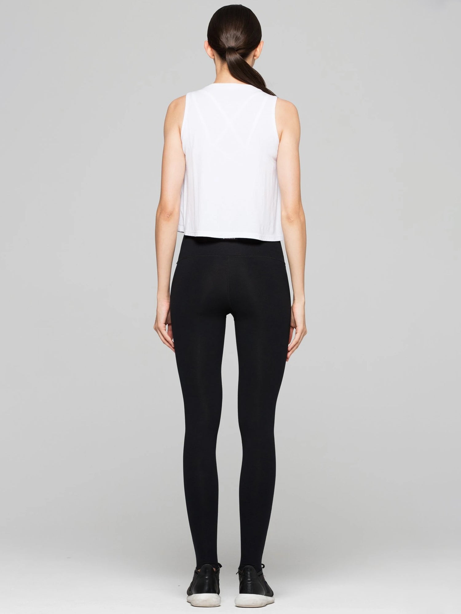 LOOSE CROPPED MUSCLE TANK, WHITE