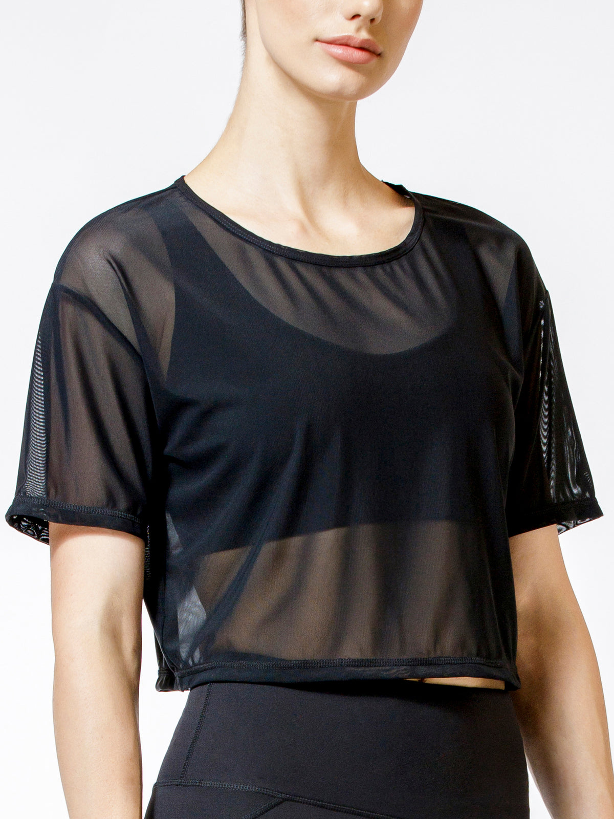 CROPPED HENLEY TEE