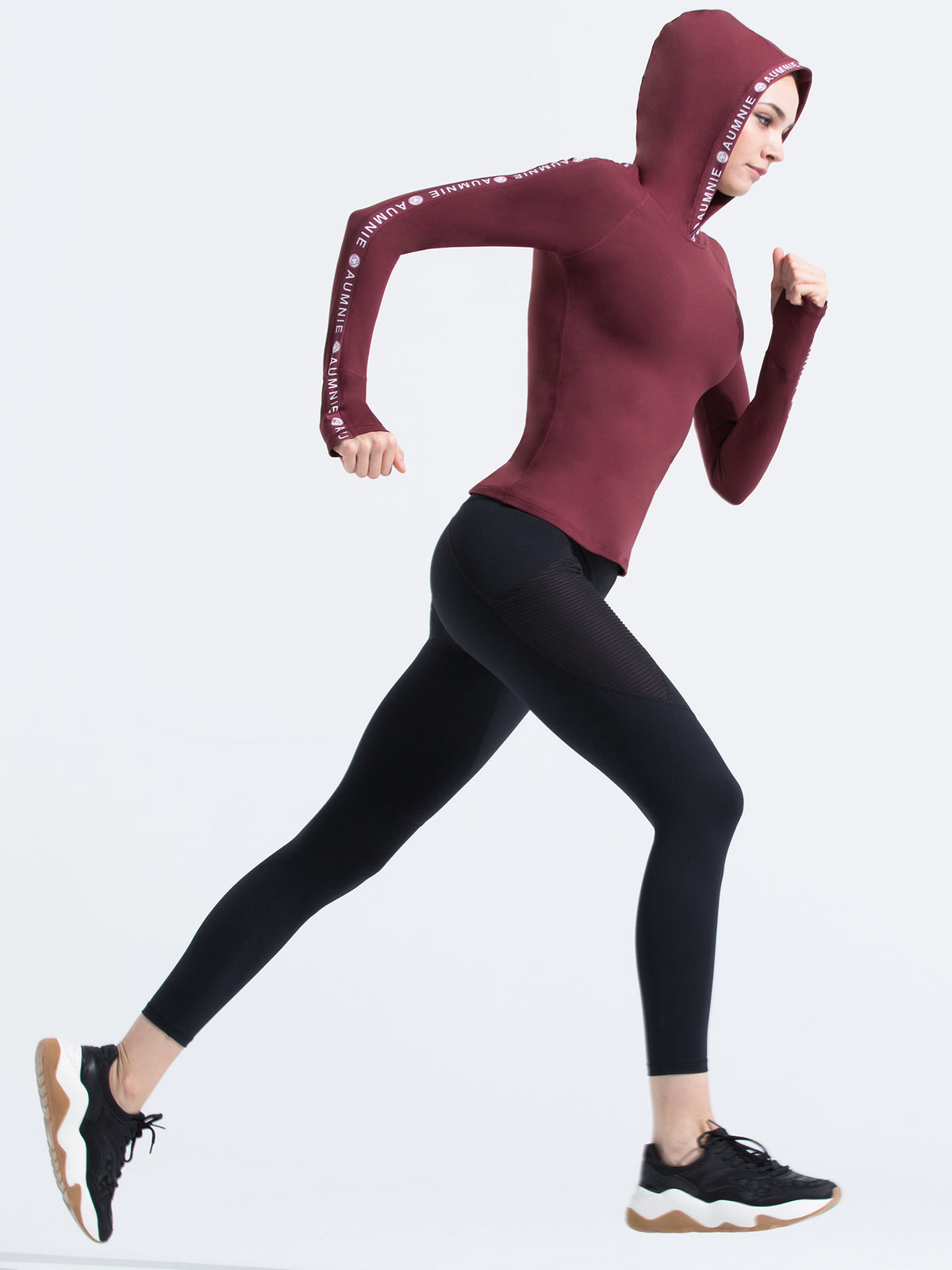 HOODED LOGO TOP, BORDEAUX