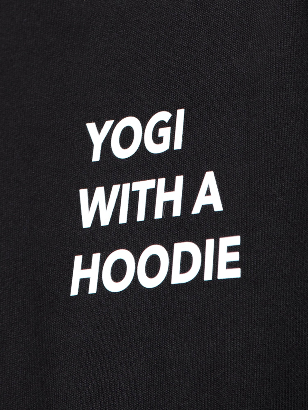 YOGI WITH A HOODIE, BLACK