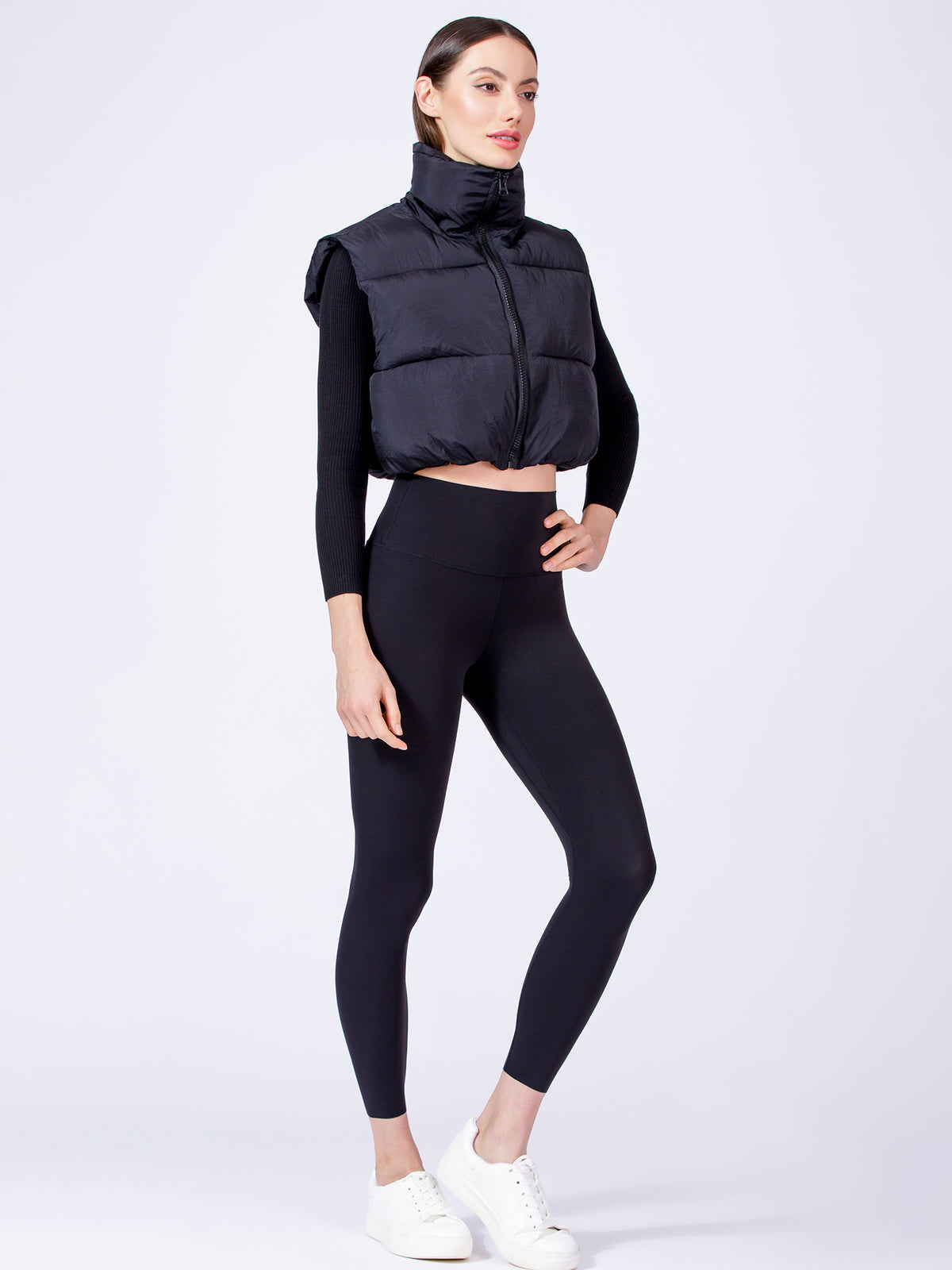 CROPPED HENLEY TEE