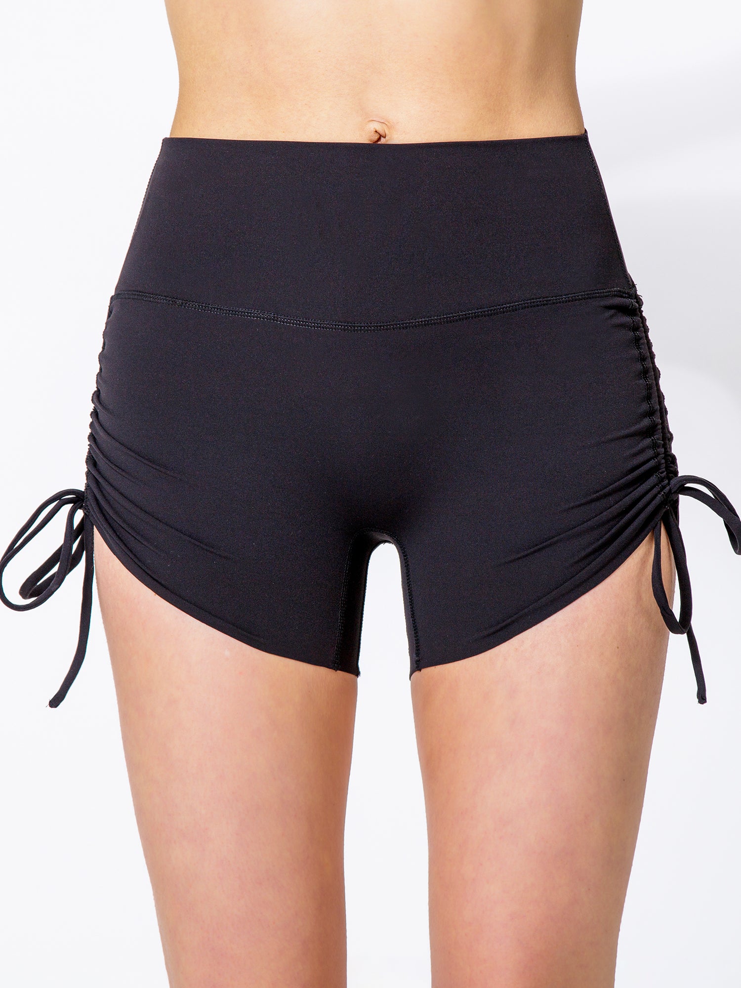 NUDE SHAPE HOT YOGA SHORTS, BLACK