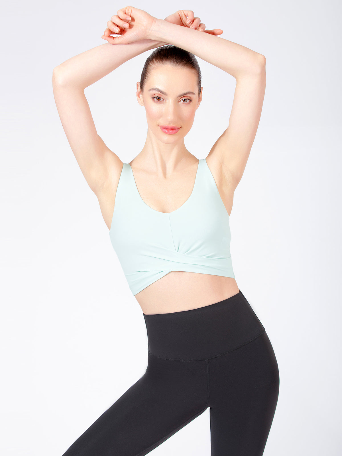 WRAPPED U-NECK NUDE TANK