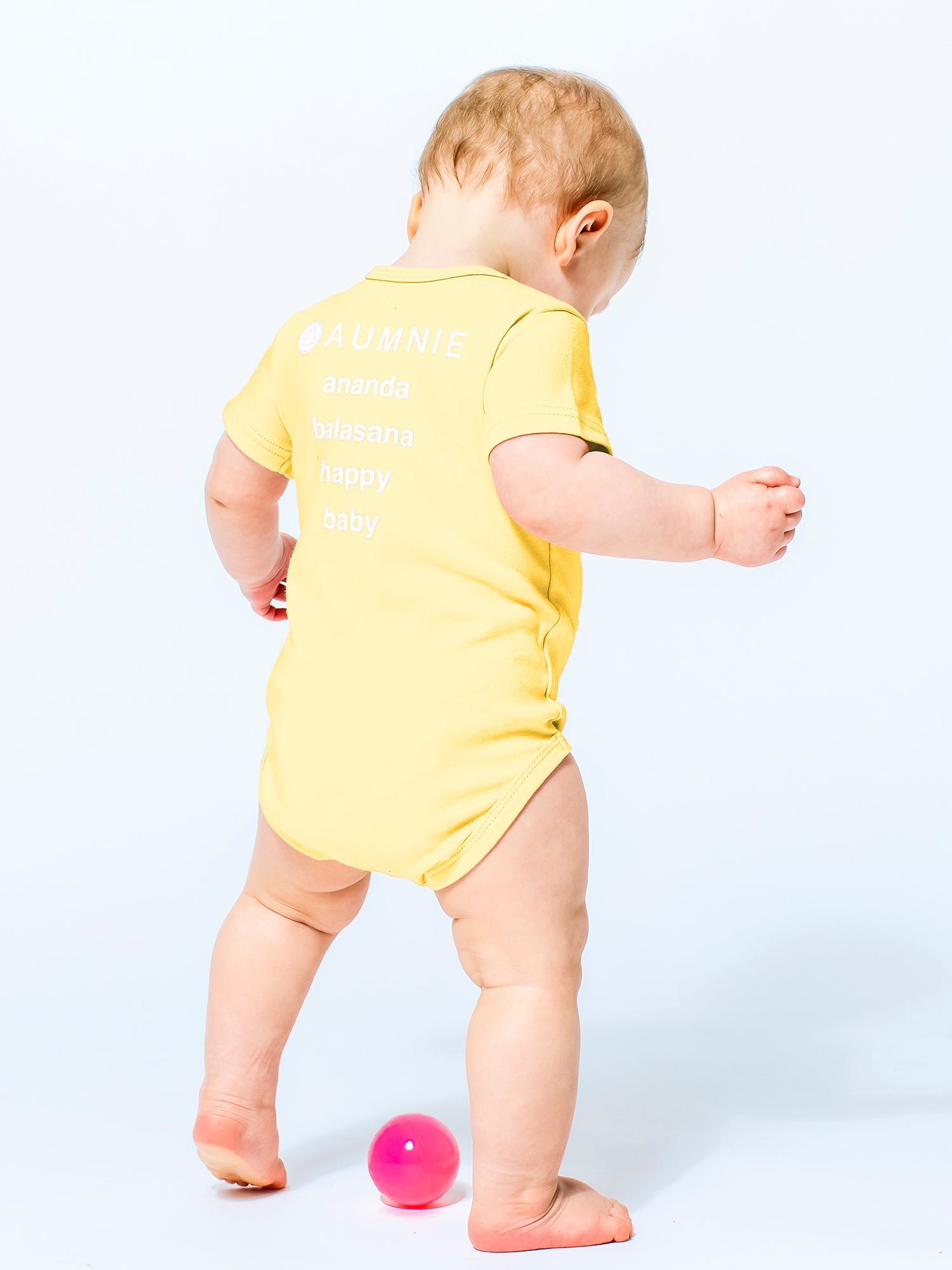 AUMkids HAPPY BABY SHORT SLEEVE ONESIE + BIB SET