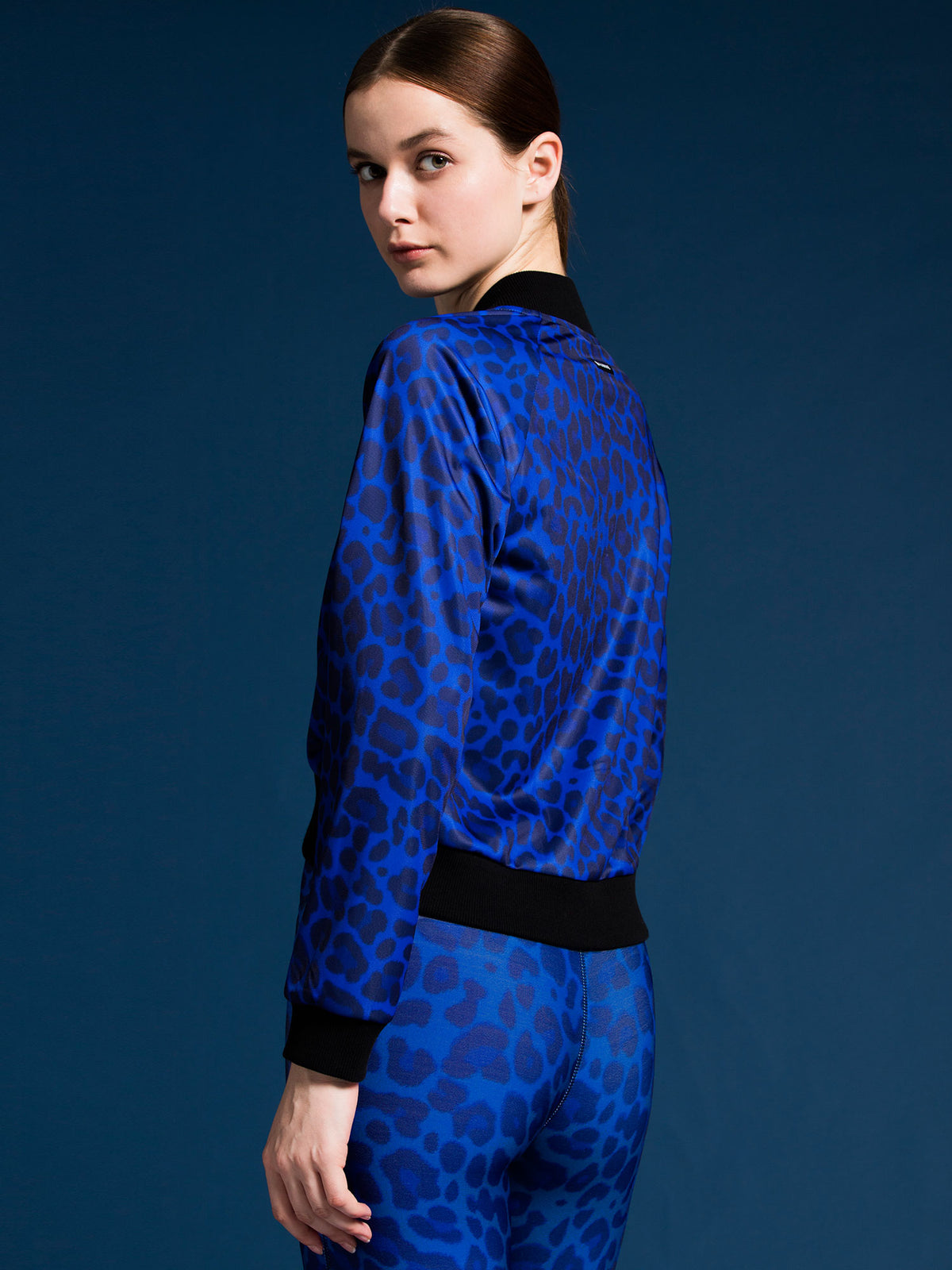 RELAXED FIT JACKET, BLUE LEOPARD