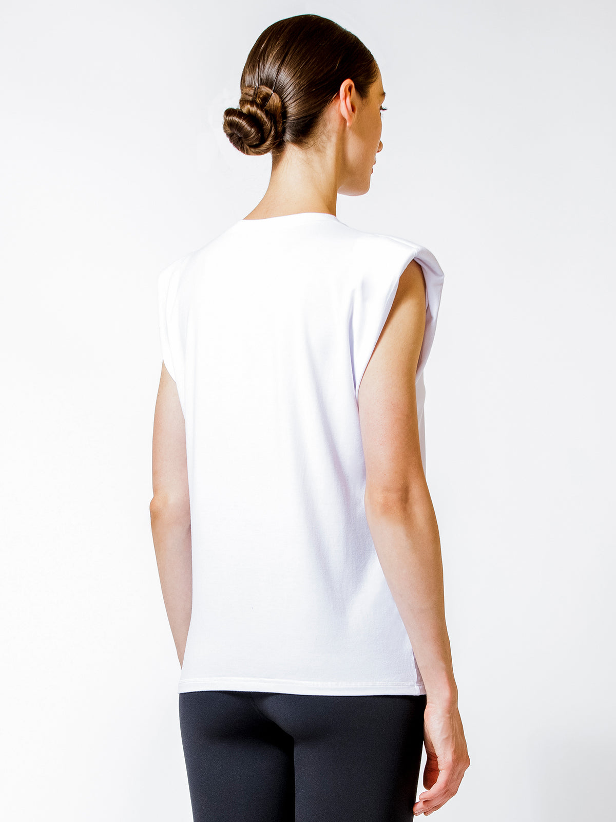 PADDED POWER TANK, WHITE