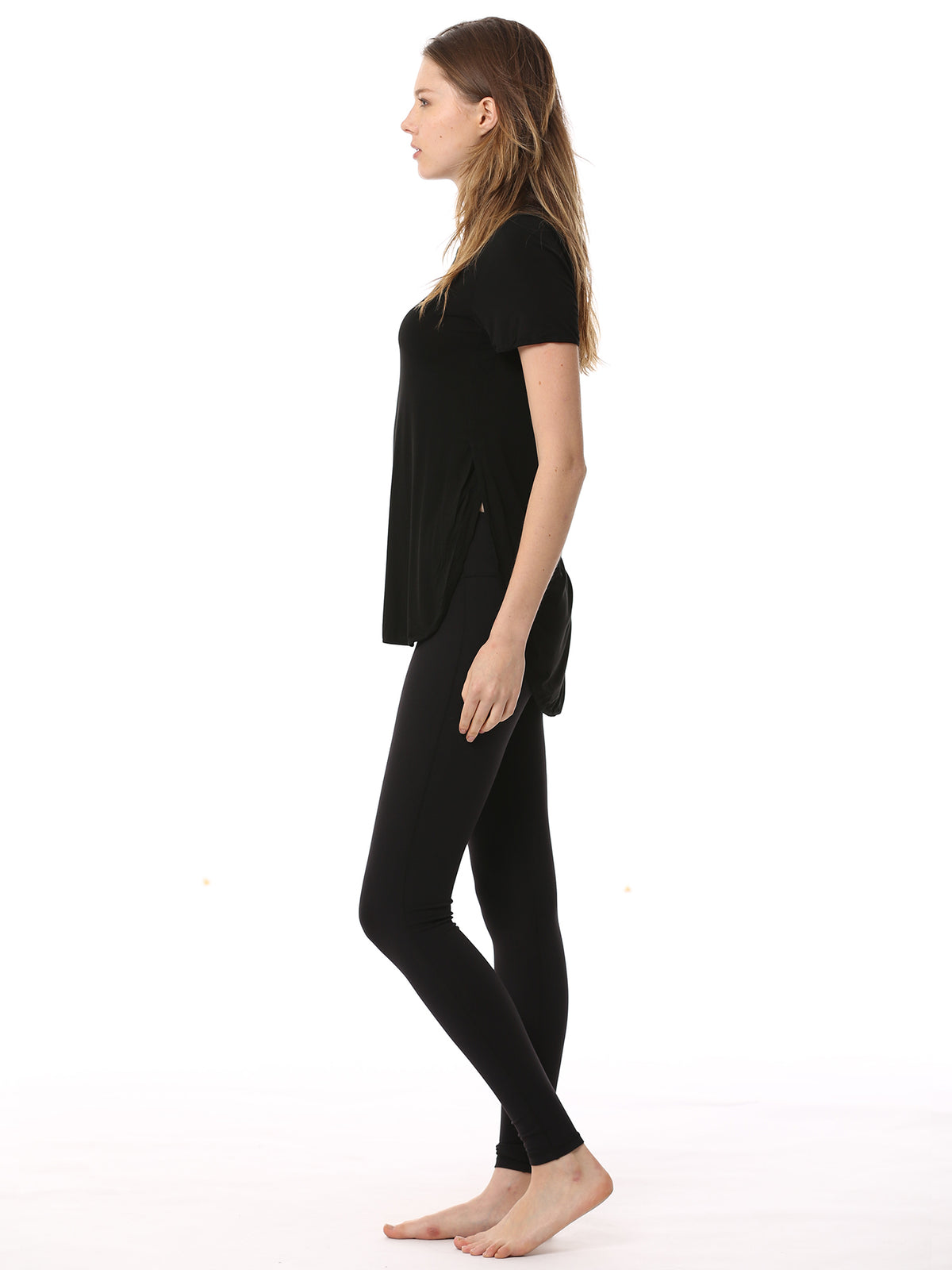 HI LO SPLIT SIDE TEE