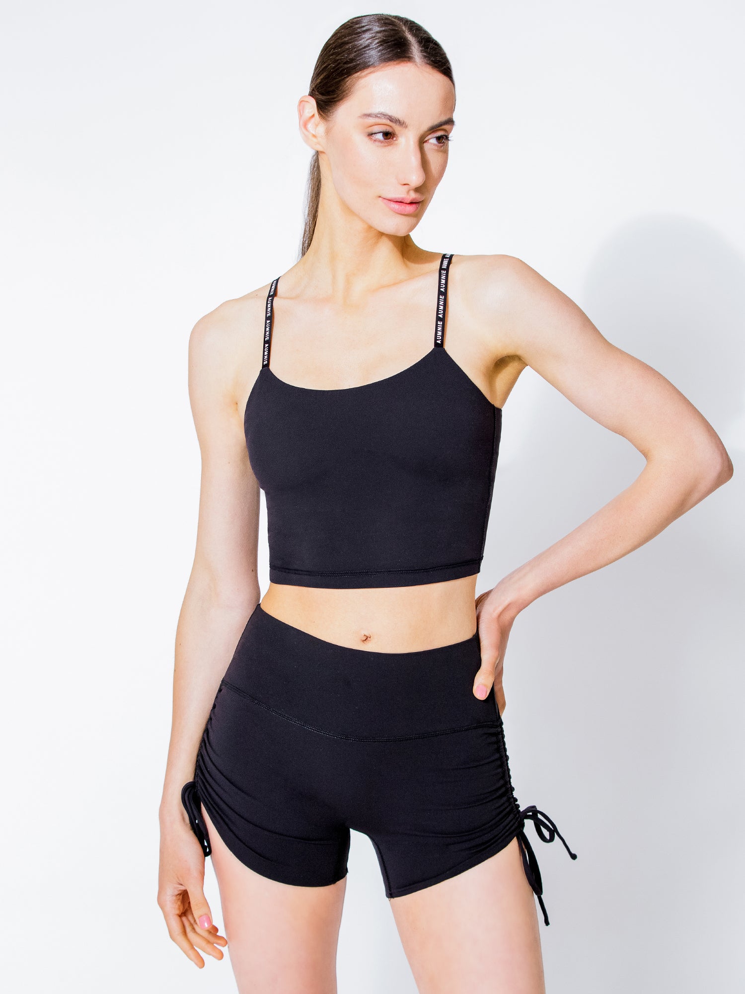 NUDE SHAPE HOT YOGA SHORTS, BLACK