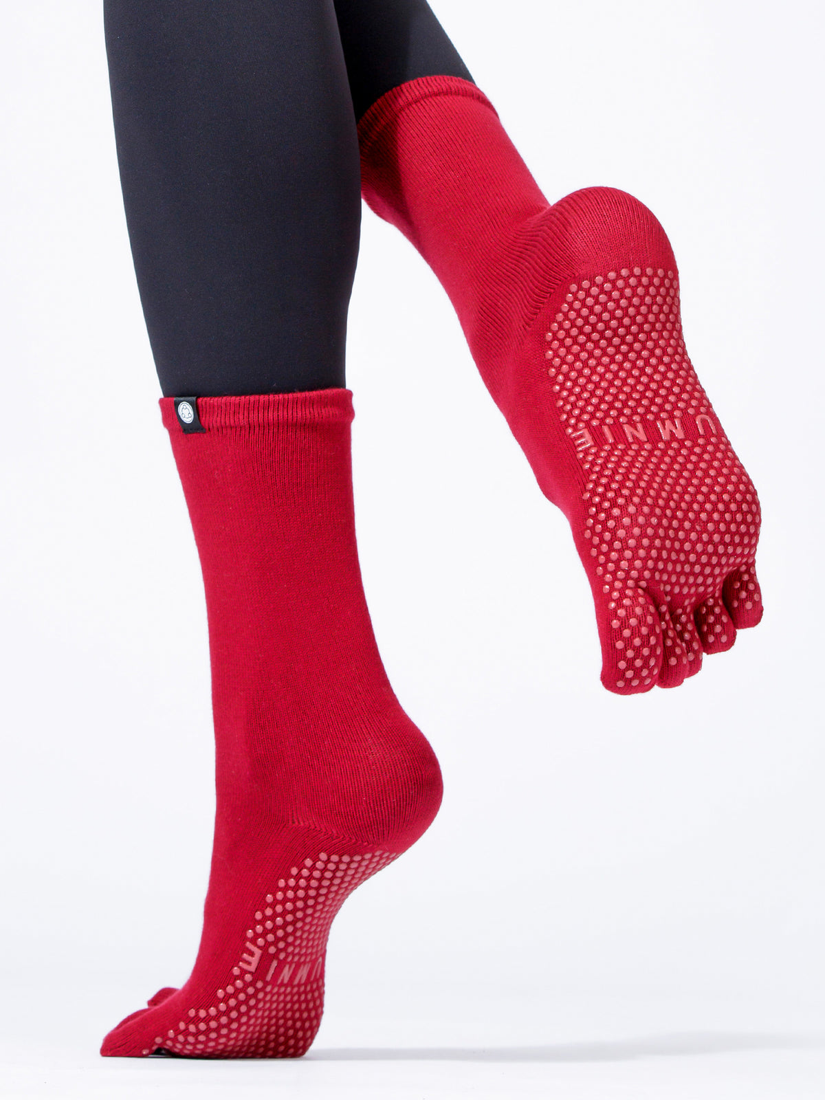 KNEE HIGH FULL TOE YOGA GRIP SOCKS