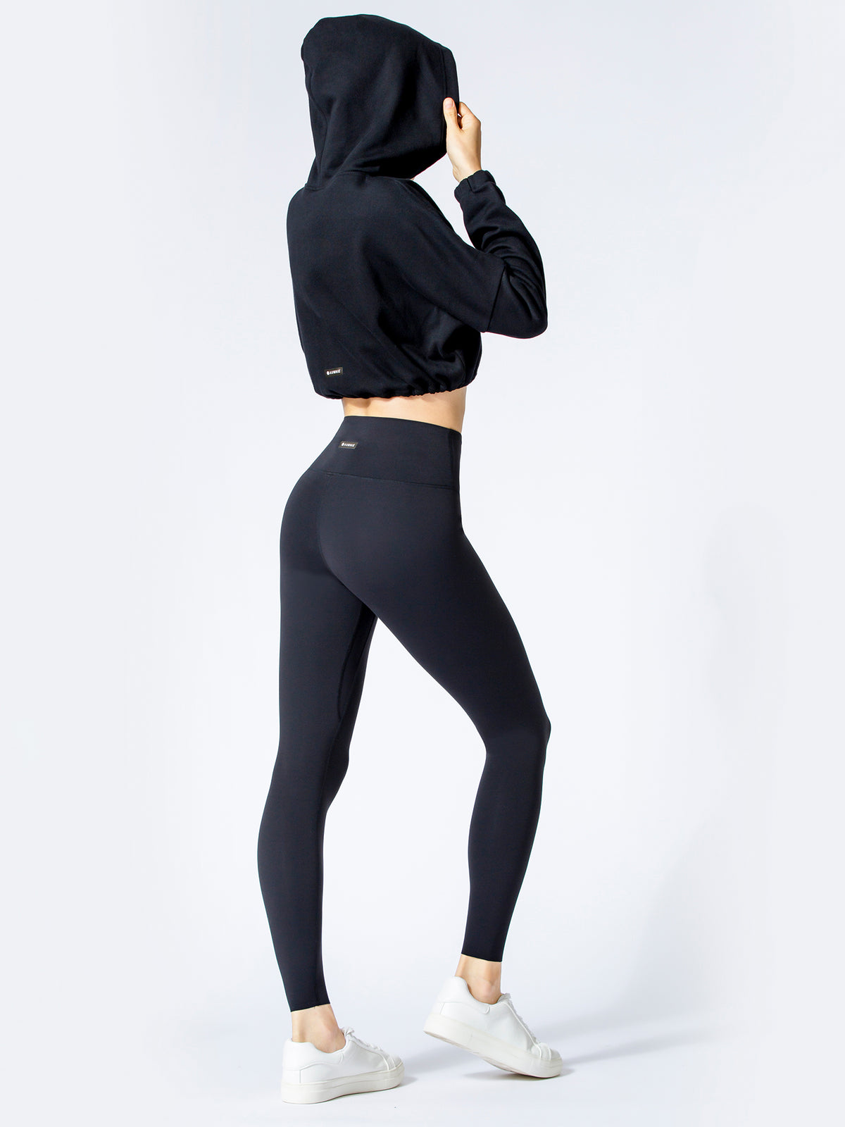 RELAXED DRAWCORD HOODIE, BLACK