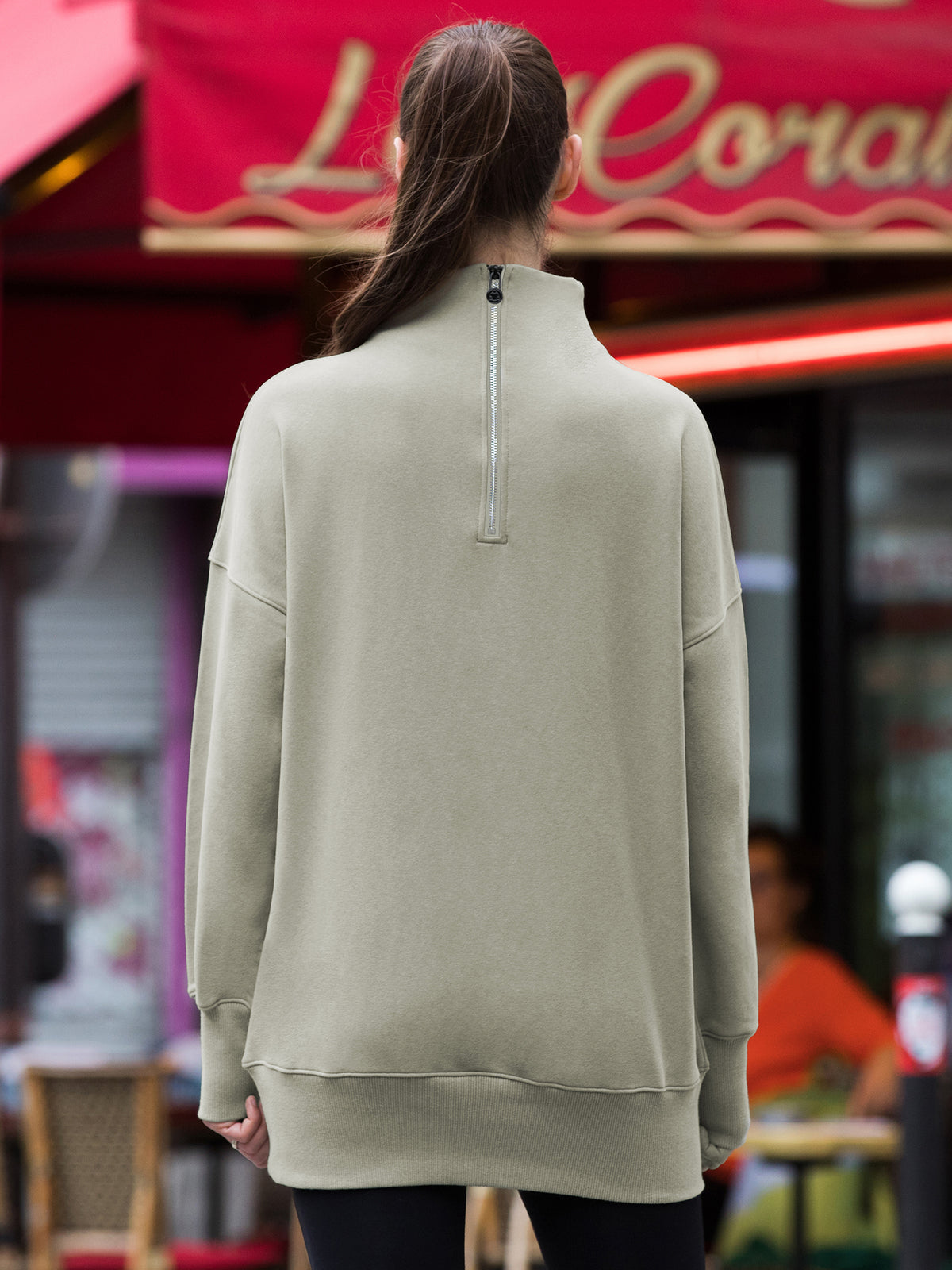 LONG SWEATSHIRT, GREEN