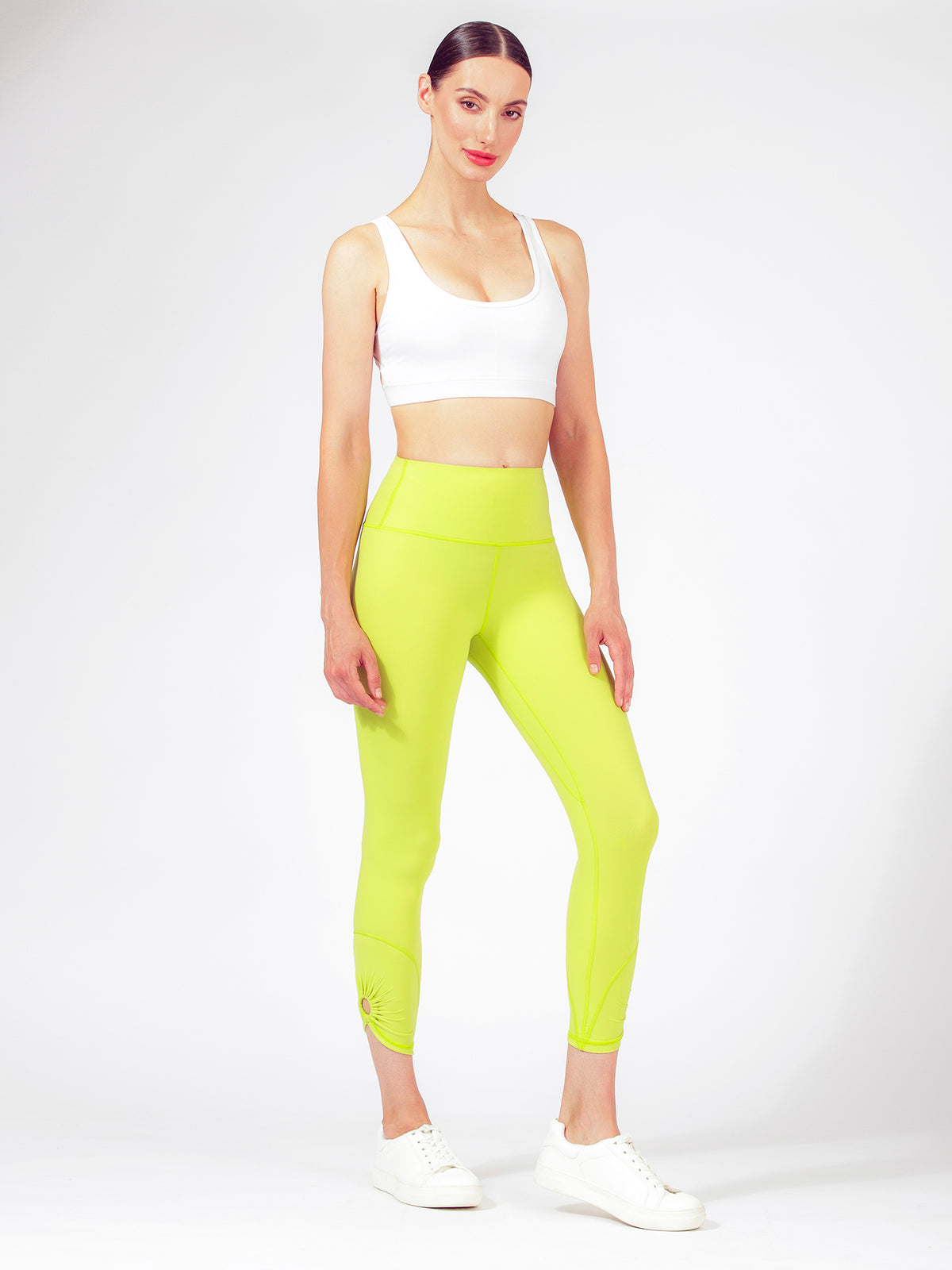 VENUS HIGH WAIST NUDE ANKLE CROPS, GLOW