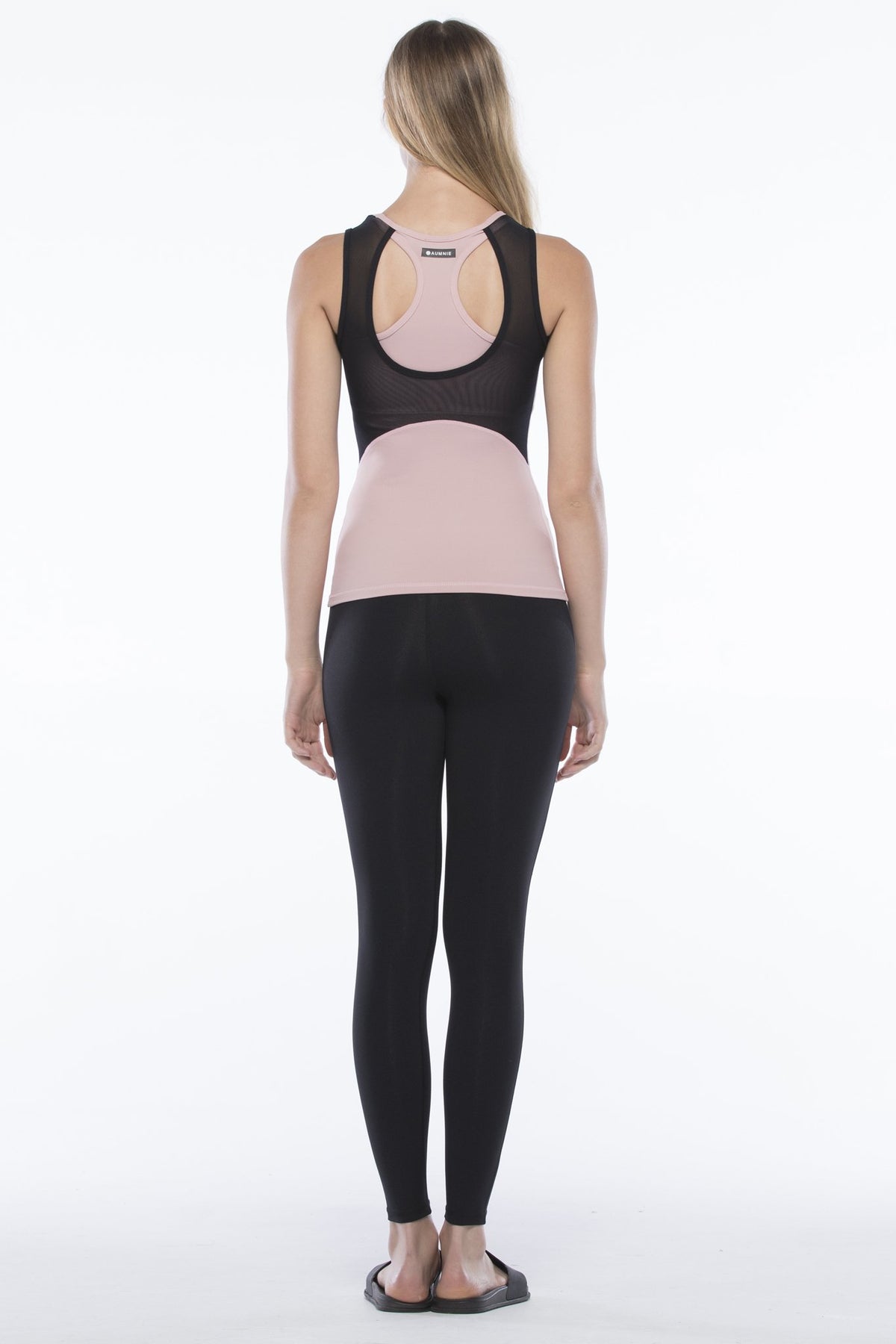 STRATUM TANK, BLUSH/BLACK MESH