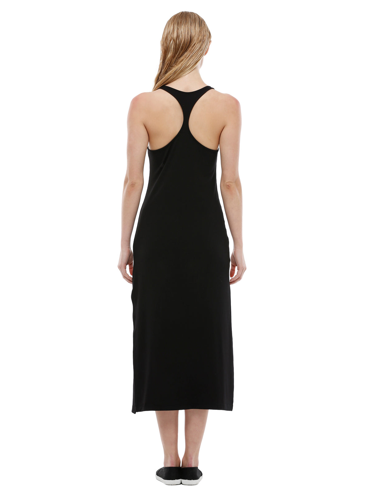 RACERBACK MAXI DRESS, BLACK