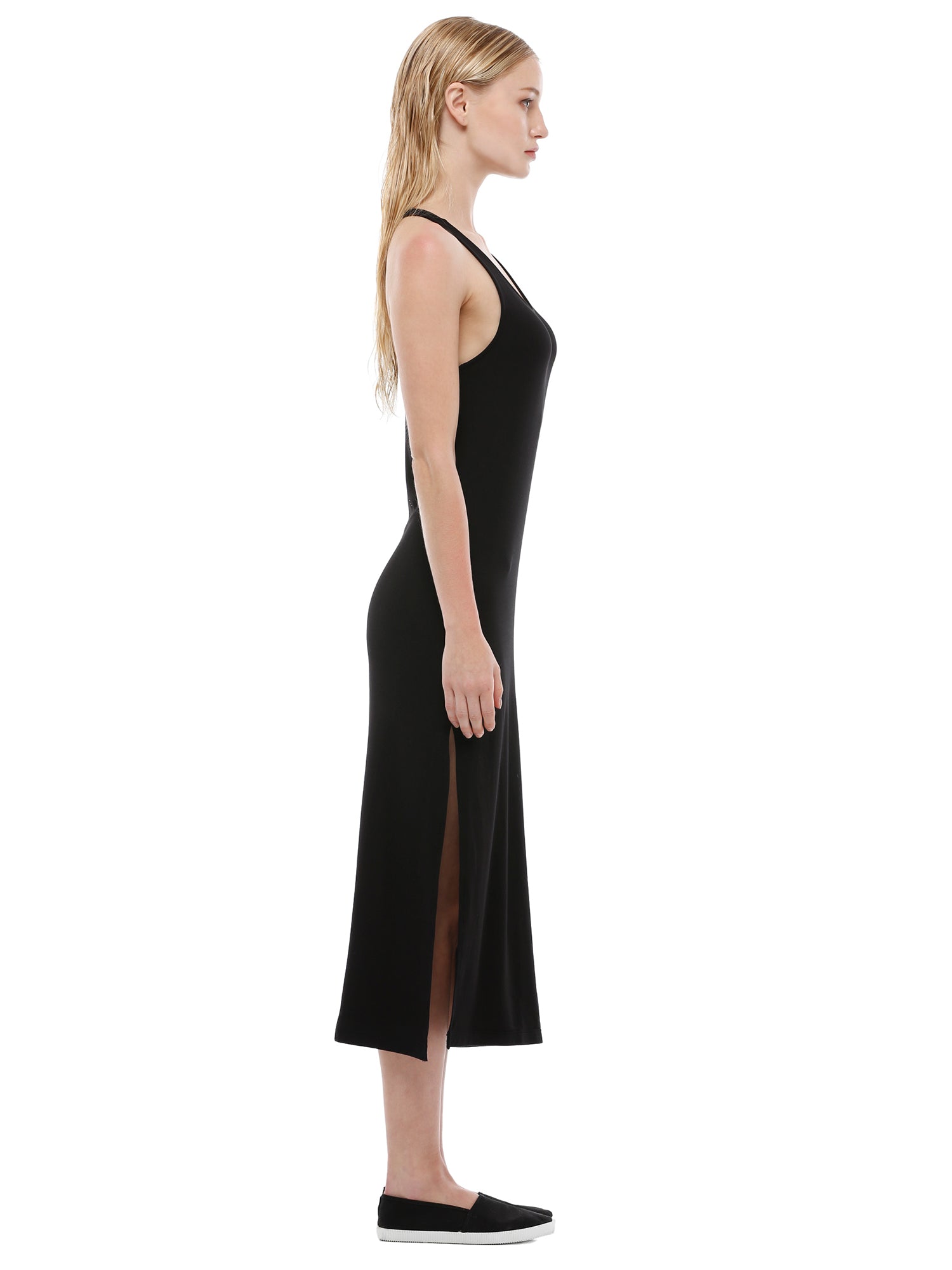 RACERBACK MAXI DRESS, BLACK