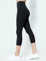 NUDE SHAPE HIGH WAIST CROPS, BLACK